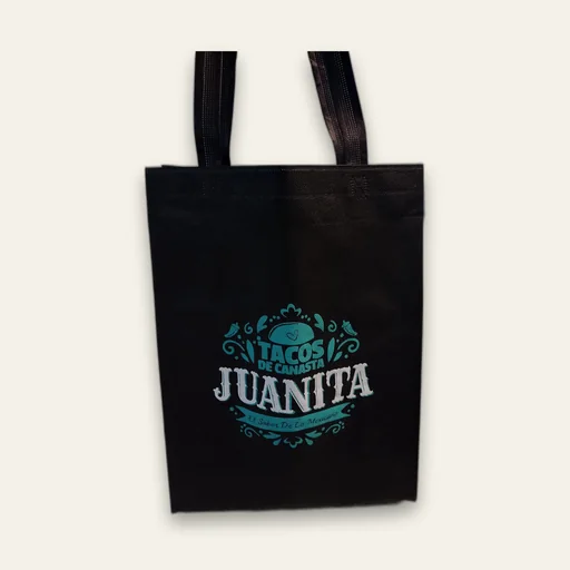 Bolsa Food de Tacos de Canasta Juanita con su logo impreso